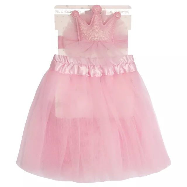 Bambini Rosa Tutu E Set Fascia Abito Gonna Ragazze Corona Principessa