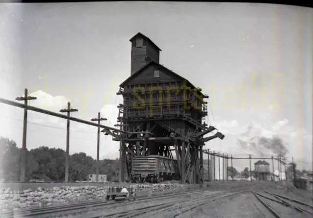 DRGW Rio Grande Coal Tower / Hopper-Gondola - Vintage Railroad Negative