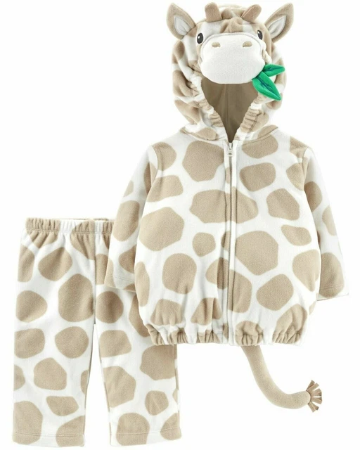 Carters Giraffe Baby Boy Girl 2PC Plush Hooded Halloween Costume 12 months
