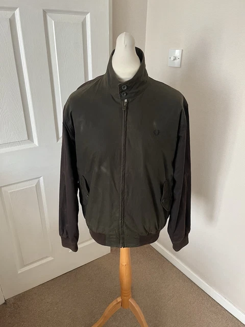FRED PERRYxThe British Millerainジャンパー Fred Perry x British Millerain Wax Harington Jacket Rare