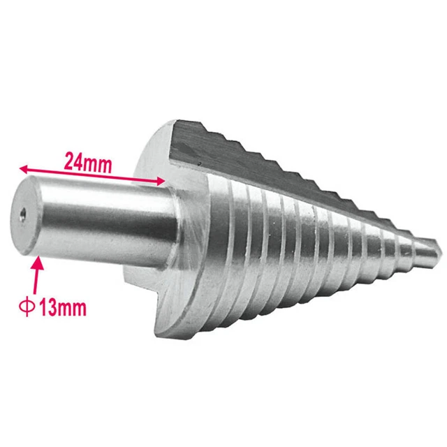 13 Step Spiral Groove Conical Cone Drill 5-35mm Straight Flute Set Cutter tools