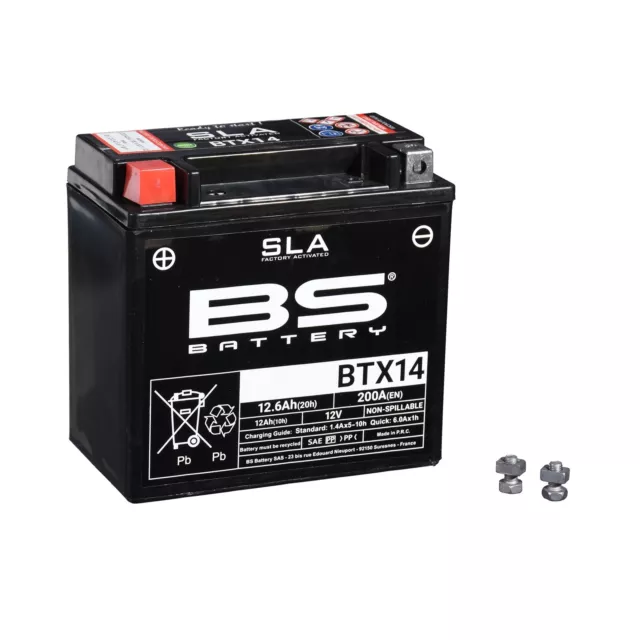 Batterie 12V 12AH YTX14-BS Gel BS Piaggio MP3 500 Sport Advanced ABS hpe 21
