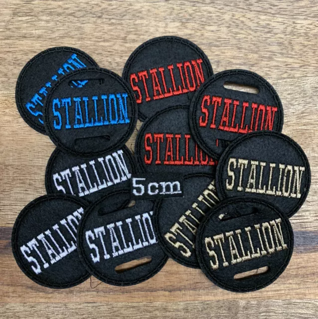 1 X 5cm  ‘CAPITAL FONT'  Stallion Bridle Disc  Badge Show Mini Horse Shetland