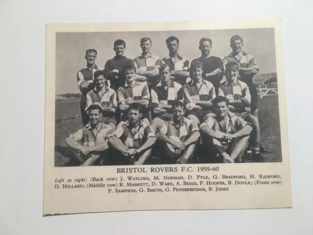 1959 Fleetway Publikationen / Löwe - Fußballmannschaften - Bristol Rovers FC 1959/60