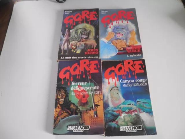 GORE, Fleuve Noir: lot de 4 éditions originales.