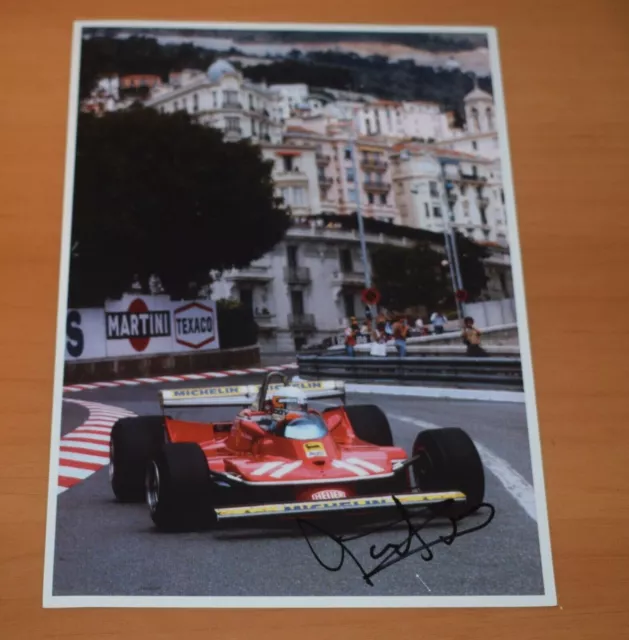 AUTOGRAPH JODY SCHECKTER ELF Tyrell 007 Olandese GRAND PRIX FERRARI CAMPIONE WC