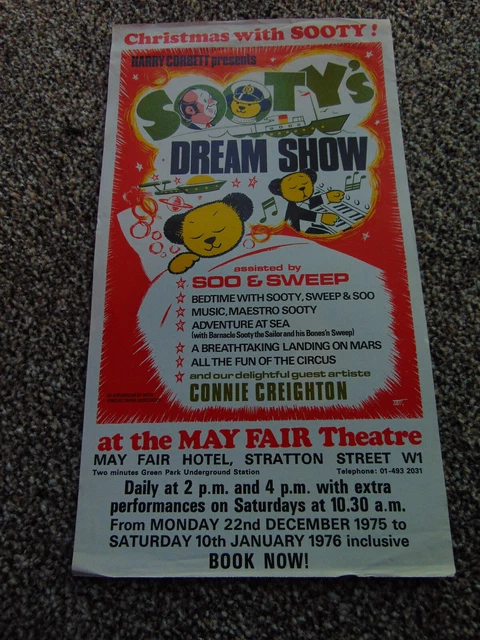 Sooty's Dream Show theatre leaflet (1975 w end, Harry Corbett, Connie Creighton)