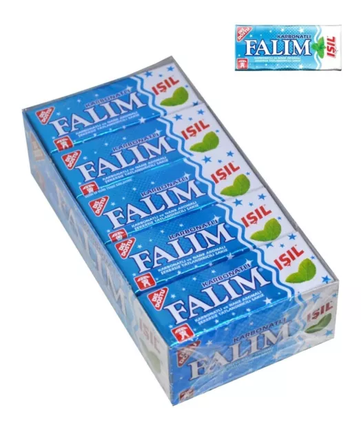 Falim Sugar Free Turkish Chewing Gum Mastic Mint Flavoured (3X 15) 45 Pieces
