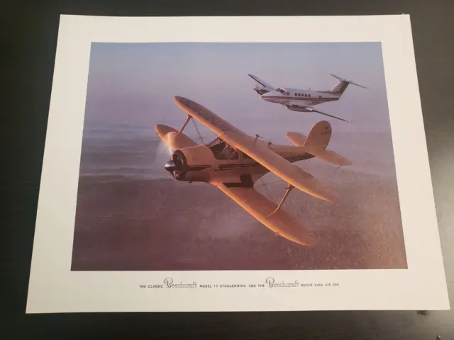 PRINT ONLY - Beechcraft Model 17 & Super  King Air 200 -  Limited 10 x 8 Print