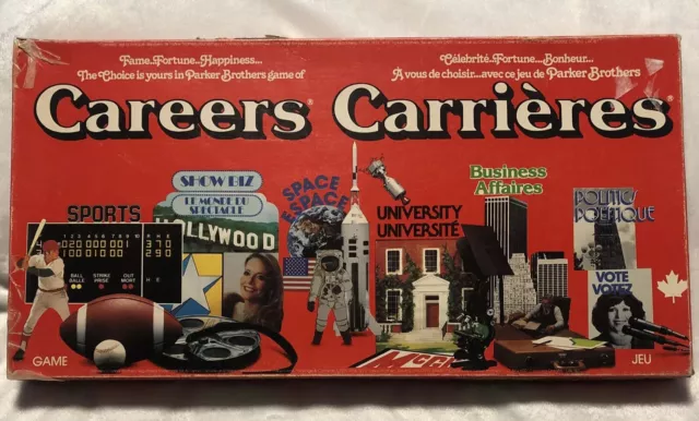 1979 Parker Brothers Careers Carrieres Board Game Jeu 100% Bilingual-Incomplete