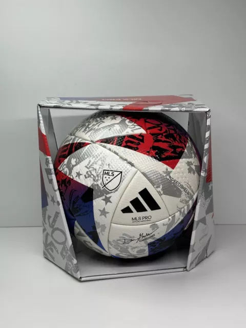 Adidas MLS OFFICIAL Match Ball 2023 24 Game Ball White Red Soccer HT9026 Size 5