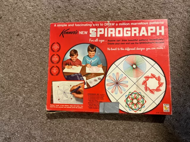 Vintage Kenner's New Spirograph Drawing Set No. 401 1967 Complete Box Kit