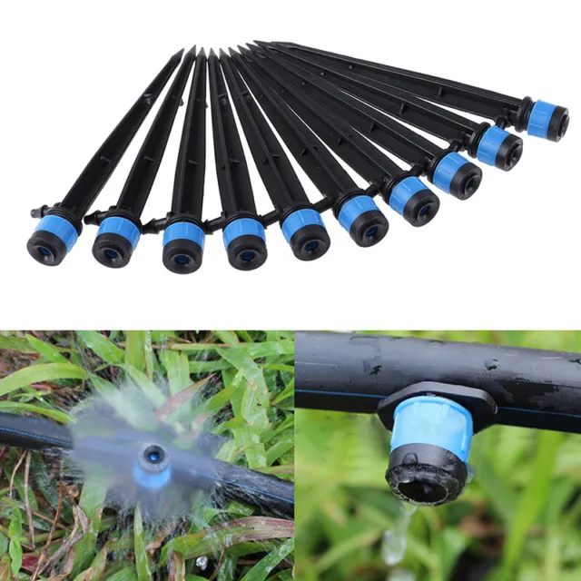 10Pcs 360° Garden Sprinkler Irrigation Fitting Adjustable Dripper Drip Hea.zy