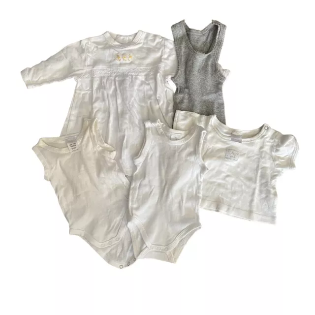 5 x Newborn Baby Boy Girl Clothes Clothing Bundle Lot Size 000/0000 White