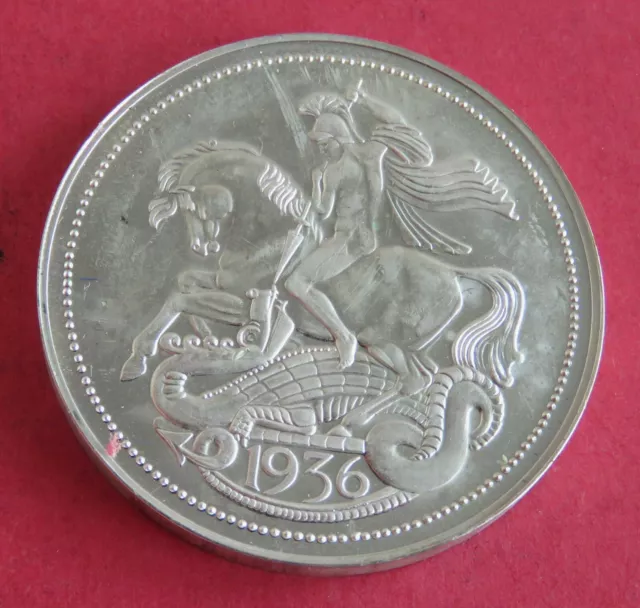 EDWARD VIII 1936 SILVER PROOF PATTERN CROWN  - george and the dragon