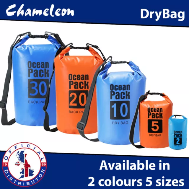 PVC Storage Bag 2,5,10,20,30L Capacity waterproof survival Blue or Orange