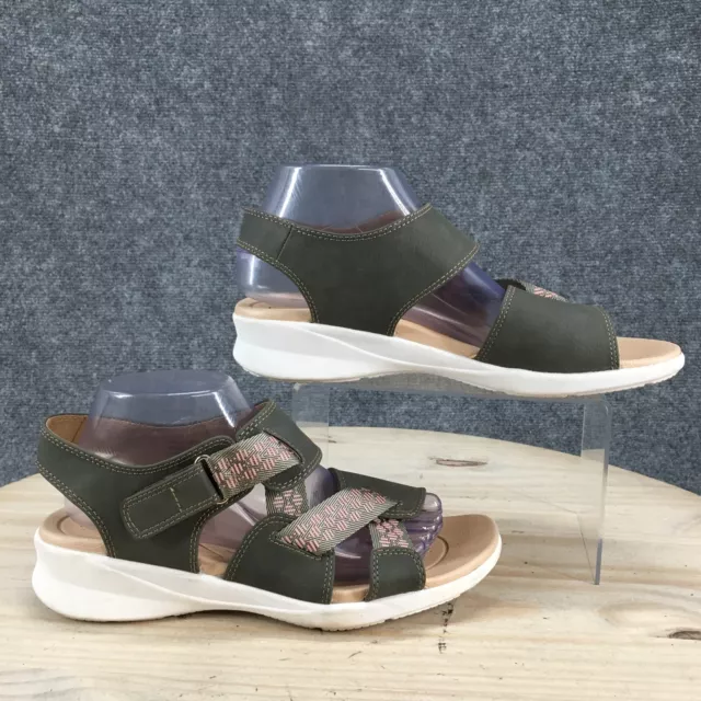 CROFT BARROW Sandals Womens 9.5 M Strappy Slingback Gray Faux