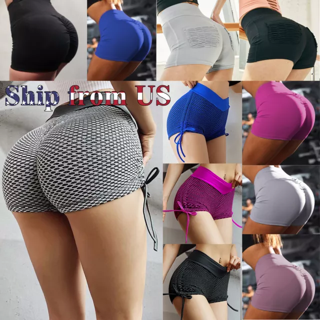 Women's Shorts Running Yoga Gym Pants Sports Workout Beach High Waist Short