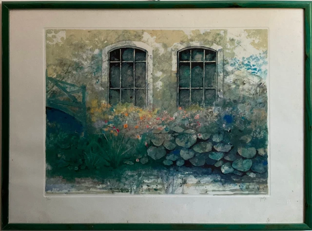 Giuseppe Giorgi (Borbona, 1950) Acquatinta Acquaforte " Il Giardino di Monet "
