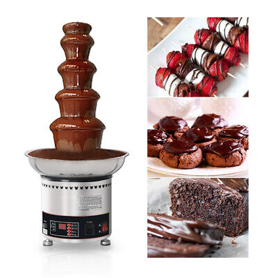 YUEWO Chocolate Fountain 5-Tier 61.3cm Chocolate Fountain Machine 24.2 Inch Chocolate Fondue Fountain 304 Stainless Steel 4kg Capacity for Party Wedding 220V 230W 