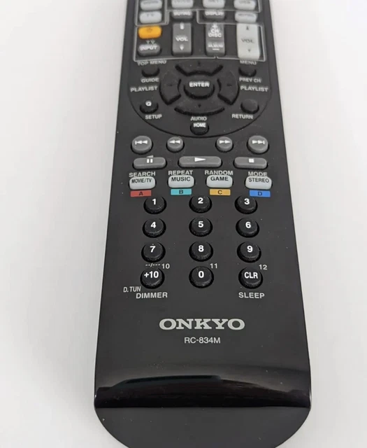 GENUINE ONKYO RC834M Remote Control HTR758 HTR791 HTRC460 TXNR414