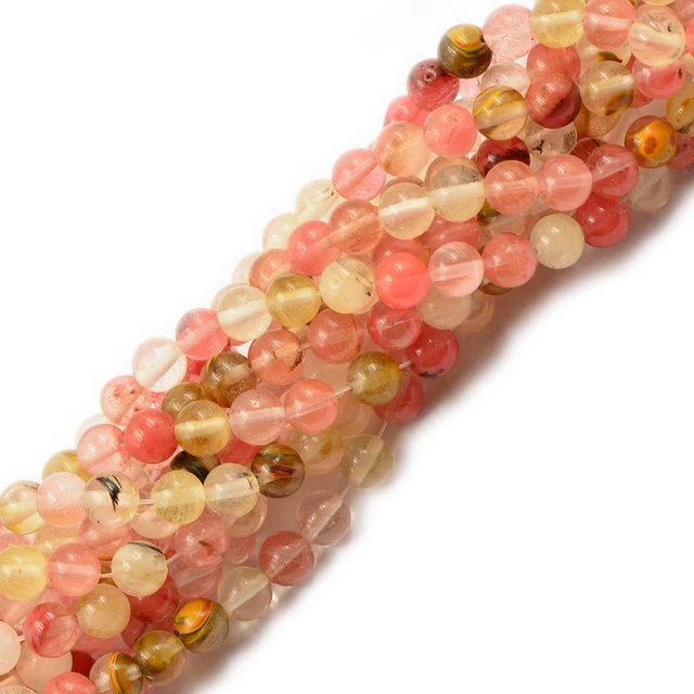 3X 8 Mm Tourmaline Gemstone Bijoux DIY Craft Making Perles Lâches Rondes 3
