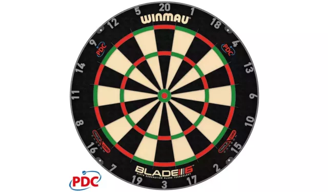 Dartboard Winmau Klinge 6 Triple Core PDC Profi Dartboard Durchmesser 45,4 cm