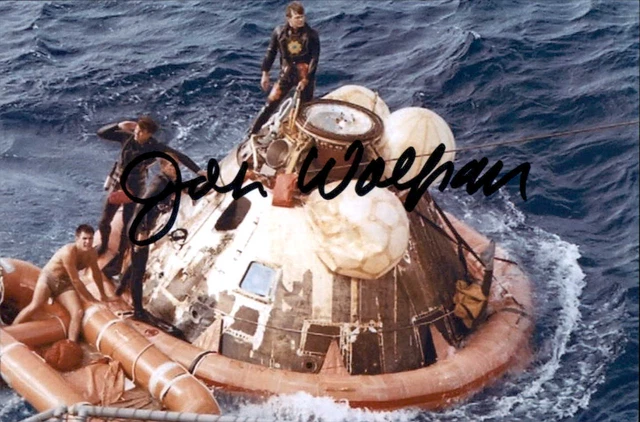 John Wolfram Signed 4x6 Photo NASA Apollo 11 Recovery Frogman Team Space Navy