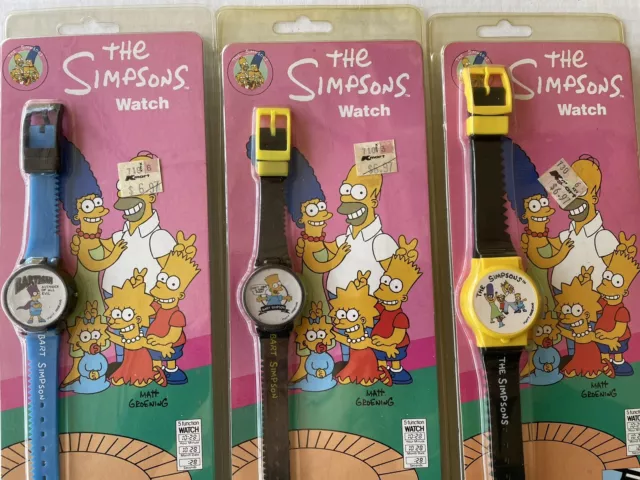 The Simpsons Family Bartman & Bart Digital Watches Bundle of 3 Nelsonic MIP 1990