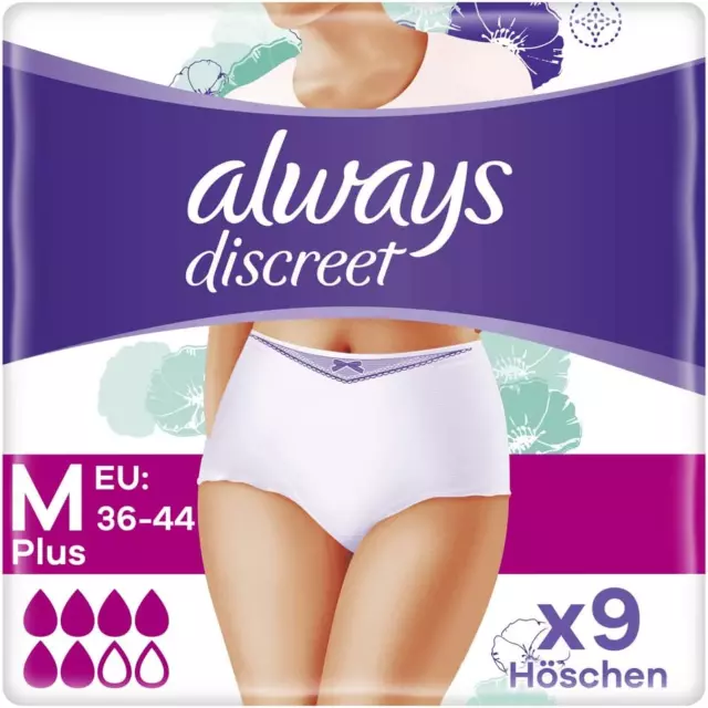 Always Discreet Inkontinenz Pants Gr. M (9 Höschen) Plus