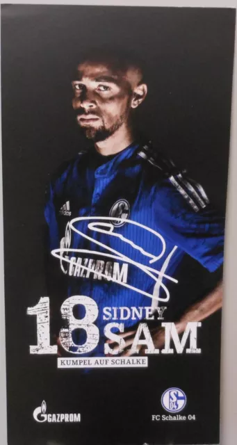 FC Schalke 04 Autogrammkarte Sidney Sam Saison 2015/2016 Faksimile FP196