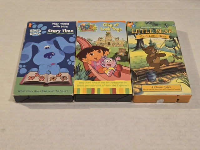LOT OF 3 Blue's Clues. Dora The Explorer, And Little Bear VHS Video ...