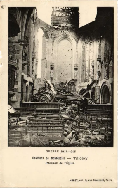 CPA MILITAIRE Environs de Montdidier-Tilloloy, intérieur de l'Eglise (315429)
