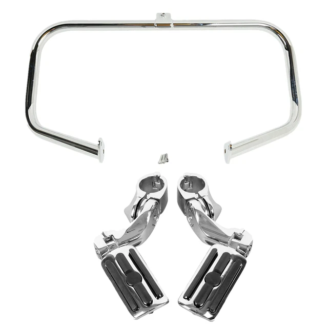 Engine Highway Guard Crash Bar Footpeg Fit For Harley Touring Road Glide 97-08