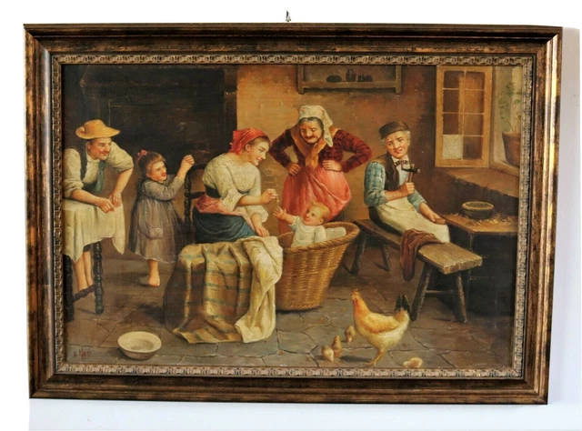 Tableau inspiré de "Une famille heureuse" d'Eduardo Eugenio Zampighi