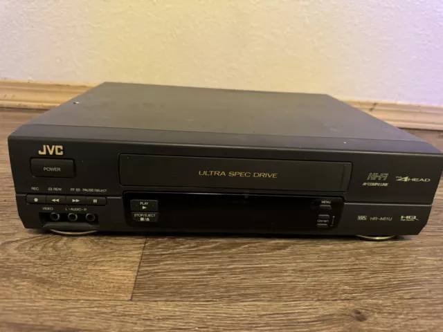 JVC HR-A61U VCR Player VHS Video Recorder-4 Head-Hi-Fi Stereo TESTED *NO REMOTE*