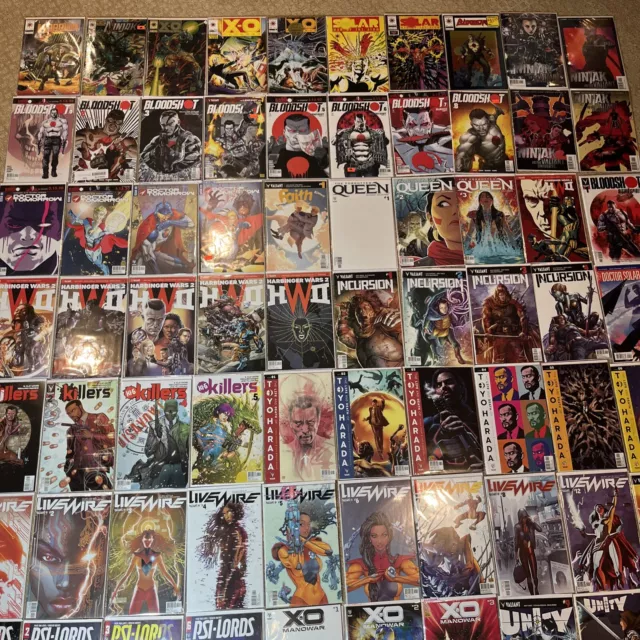 Valiant Comic Book Lot (70): 1991+ Signed X-O Bloodshot Ninjak Harbinger Psi Kil