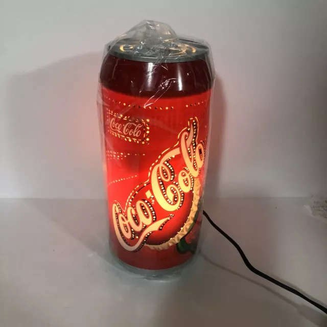 Retro Coca- Cola Motion Lamp Revolving  Spinning Concinnity Classy Lamp 12” Tall