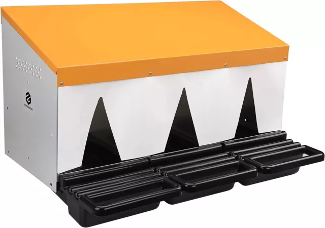 Pentagades Laying Chicken Nesting Boxes 3 Hole with Roll Out Egg Tray Swing ...