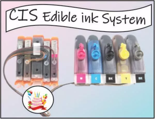 CIS With Edible Ink For Canon Pixma TS6320,TS6120, TS6220 Printer