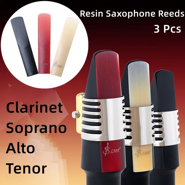 3Pcs Résine Plastique Saxophone Parties / for Clarinette Soprano Alto Tenor