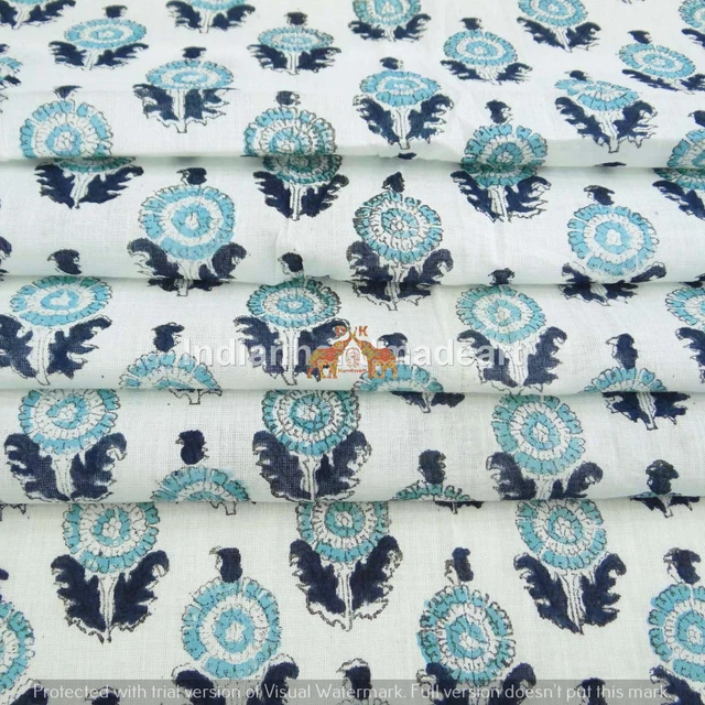 BTY Indien Bois Bloc Imprimé 100% Coton Décor Maison Design Couture Fabricbuta