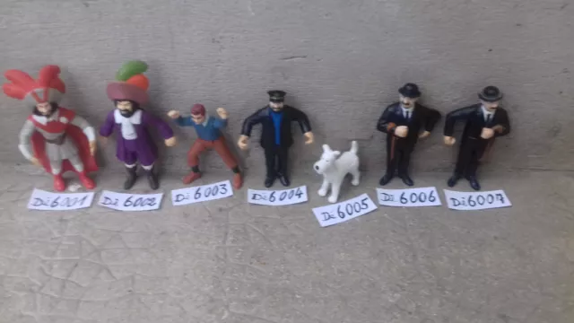 (41) tintin, haddock, dupont, milou, etc  lot de 2 figurines au choix ... Mcdo