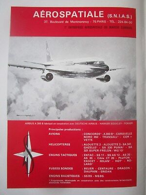 12/1982 PUB AEROSPATIALE AEROSPACE ARIANE CONCORDE AIRBUS EXOCET ORIGINAL AD 