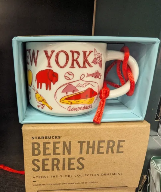 Starbucks New York State Been There Series Coffee MINI Mug Ornament 2 oz  NIB