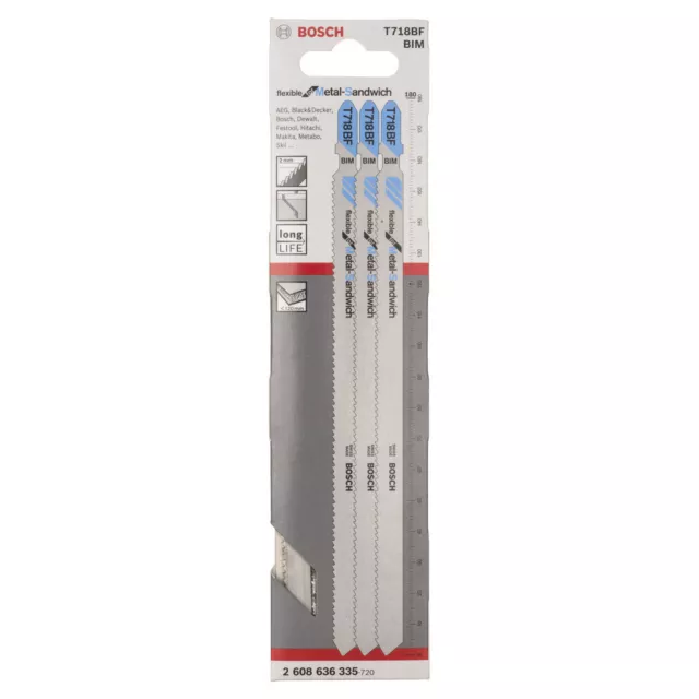 Bosch Professional Stichsägeblatt T 718 BF Metal-Sandwich 3er-Pack 2