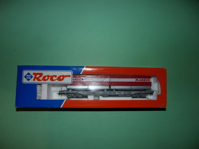 Roco 1/160 n 25159 wagon plateforme poche kangourou semi remorque rouch segi sncf / neuf - Collection