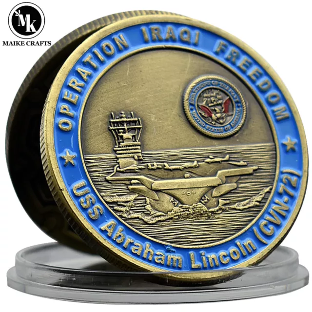 Operation Iraqi Freedom Challenge Coin USS Abraham Lincoln Copper Coin Gifts