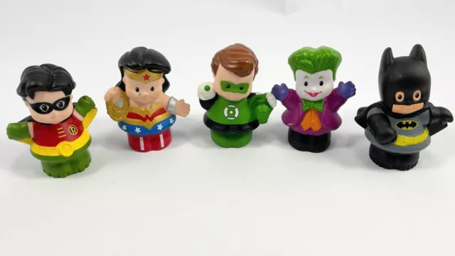 Fisher Price Little People DC Super Hero Figures Lot of 5 Toys Villains
