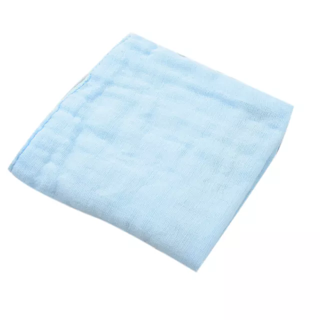 Handkerchief Baby Infant Kids Soft Cotton Towel Reusable Bib (Blue) 2